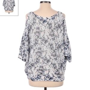 LUISA RICCI Cold Shoulder Dolman Sleeve Loose Knit Sweater Women's Medium M EUC